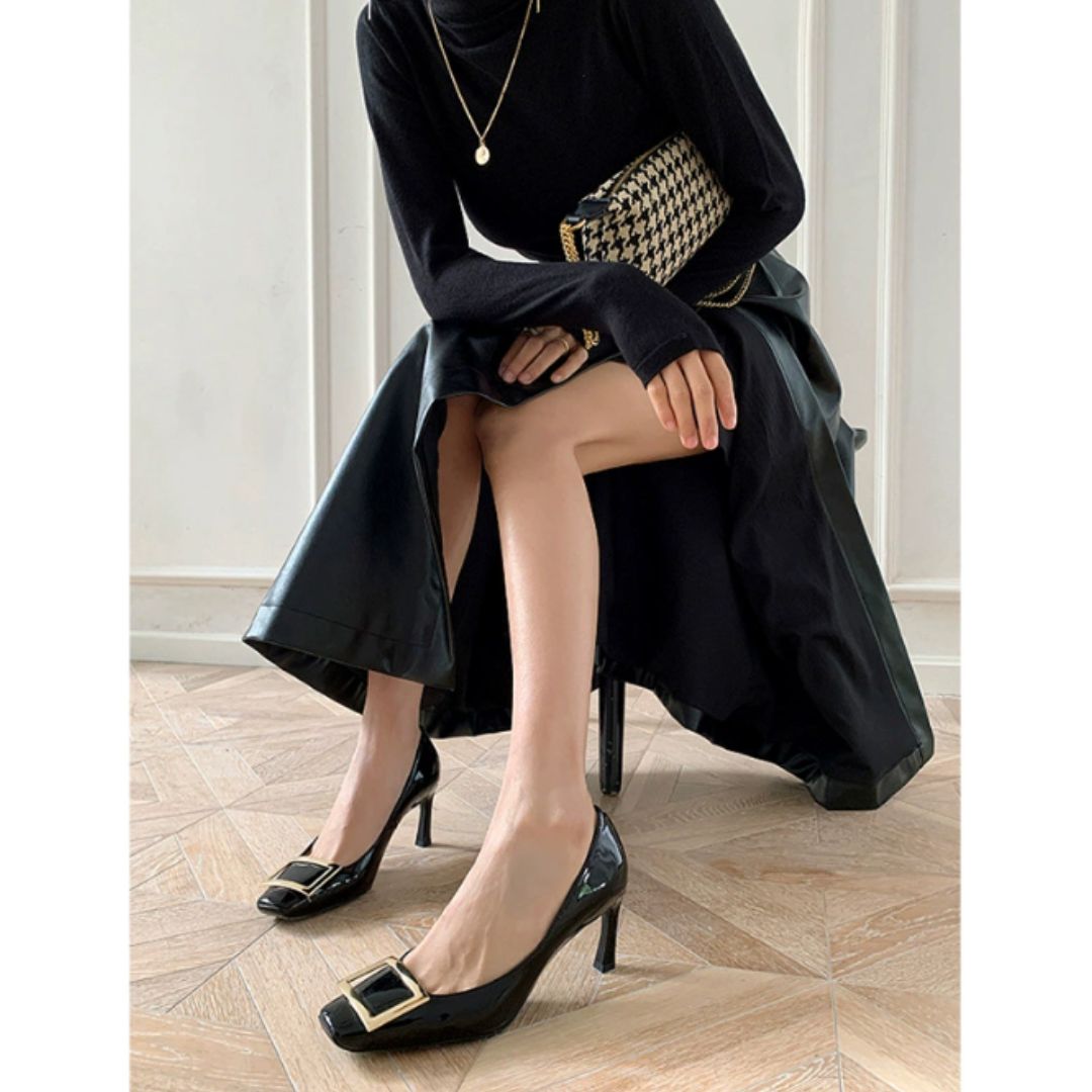 Cyndie | Sandales sophistiquées à talon moyen et pointe carrée pour un look élégant
