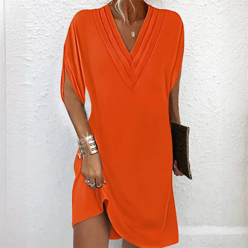 Thalie | Robe Décontractée à Manches Chauve-Souris