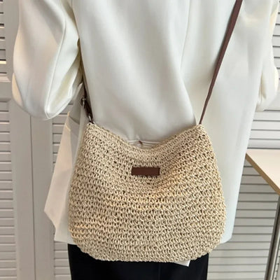 Corinne | Sac Bandoulière en Paille Tressée