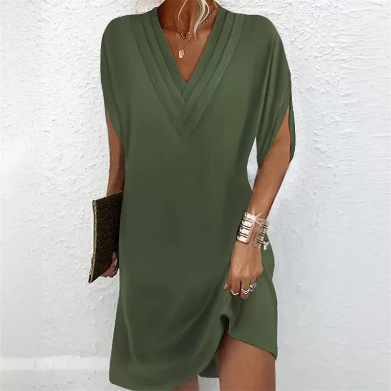 Thalie | Robe Décontractée à Manches Chauve-Souris