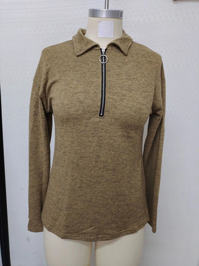 Estrelline | Pull Décontracté à Col Zippé