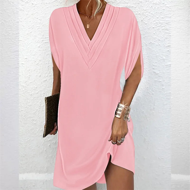 Thalie | Robe Décontractée à Manches Chauve-Souris