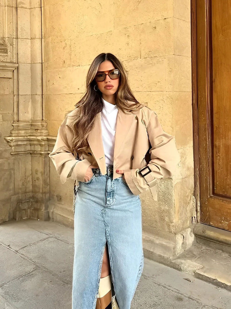 Emeraude | Manteau trench court