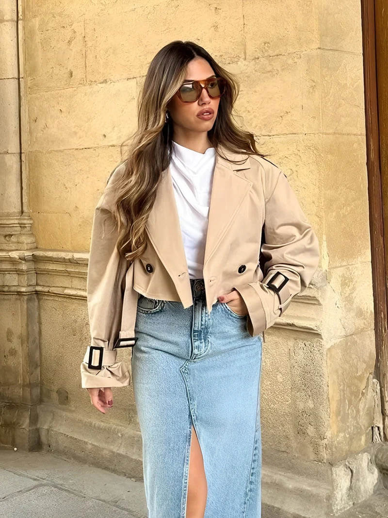 Emeraude | Manteau trench court