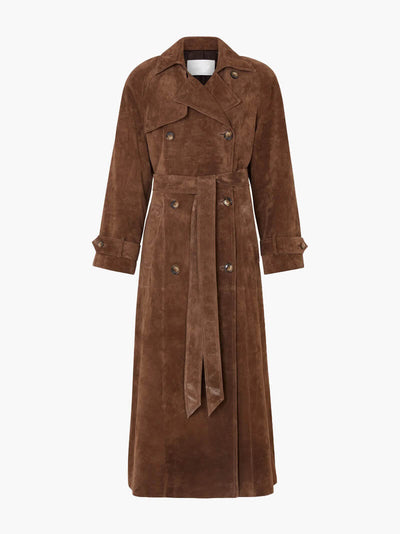 Dorothée | Manteau trench en daim