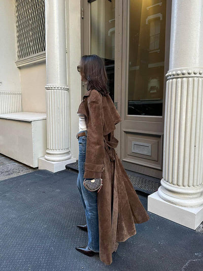 Dorothée | Manteau trench en daim