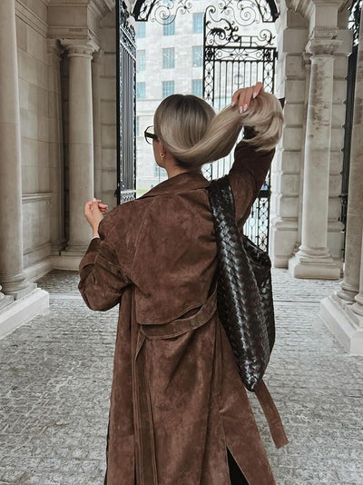 Dorothée | Manteau trench en daim