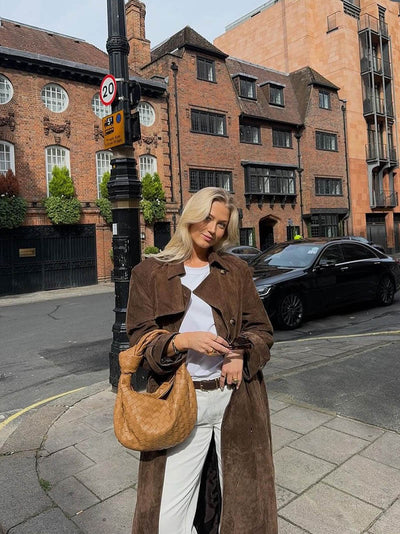 Dorothée | Manteau trench en daim