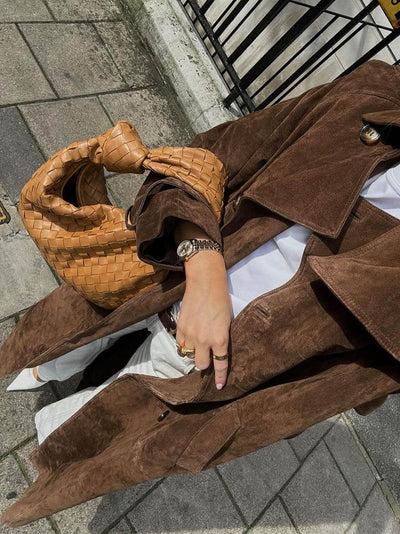Dorothée | Manteau trench en daim