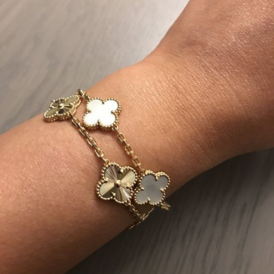 Ameline | Bracelet Floral Plaqué Or