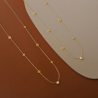 Eulima | Collier Élégant au Design Trèfle