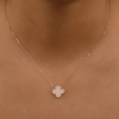 Bérengère | Collier Élégant Trèfle Noir