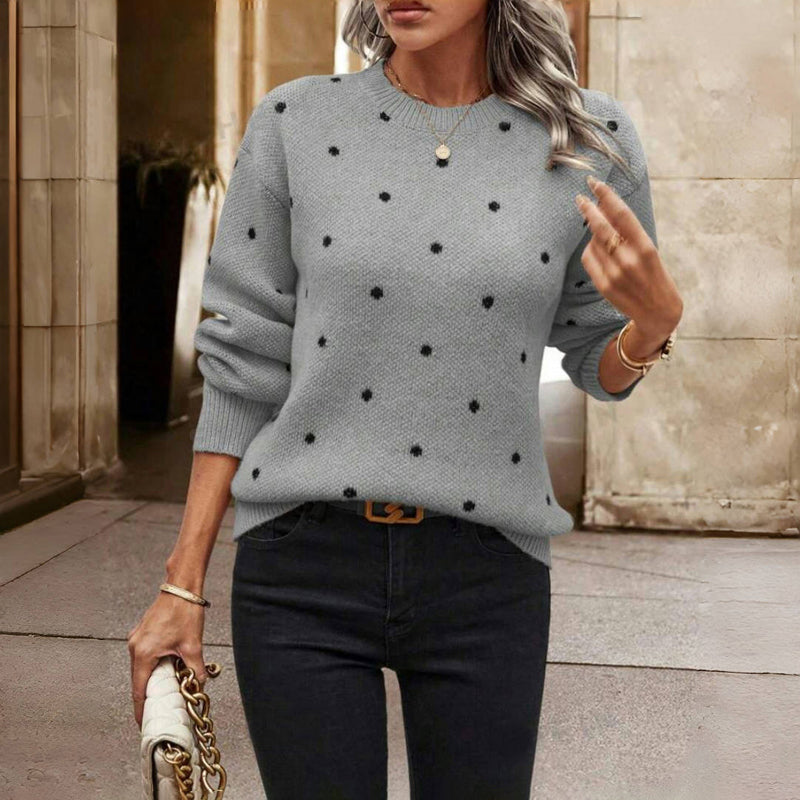 Énora Jade | Pull Tricoté avec Pois