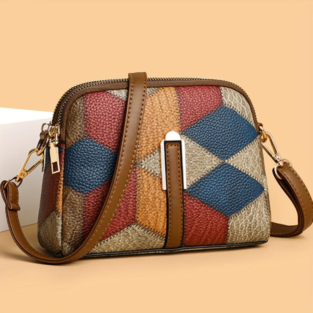 Angélique | Sac bandoulière mini en patchwork