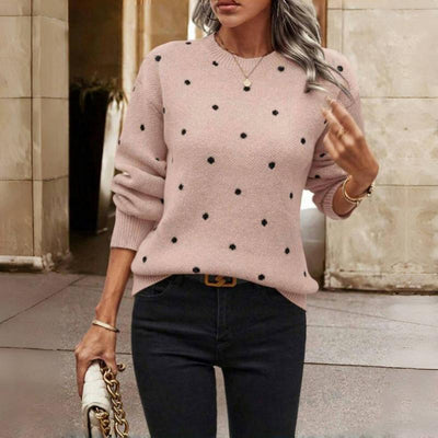 Énora Jade | Pull Tricoté avec Pois