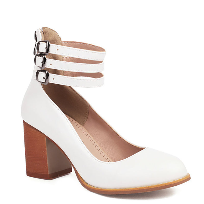 Clémentine | Sandales élégantes à bride à la cheville et talon épais pour un look chic et confortable