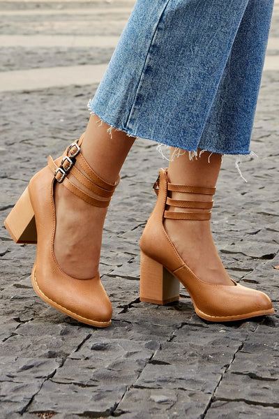 Clémentine | Sandales élégantes à bride à la cheville et talon épais pour un look chic et confortable