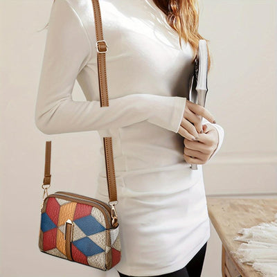 Angélique | Sac bandoulière mini en patchwork