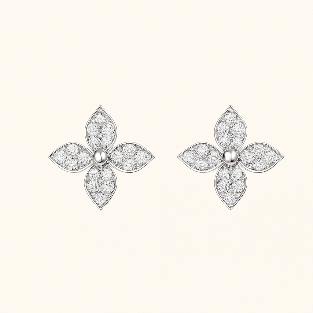 Loriane | Boucles d’Oreilles Trèfle Élégantes