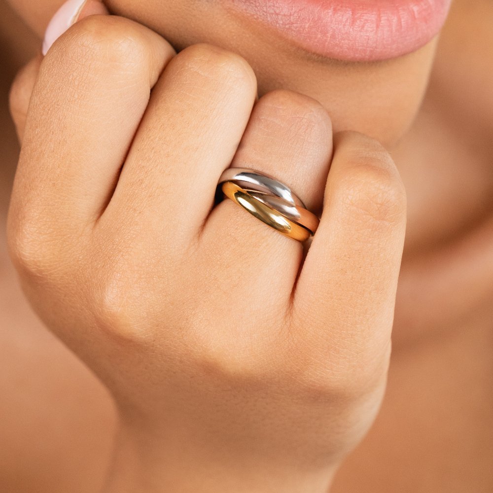 Ethelle | Bague Élégante Tricolore