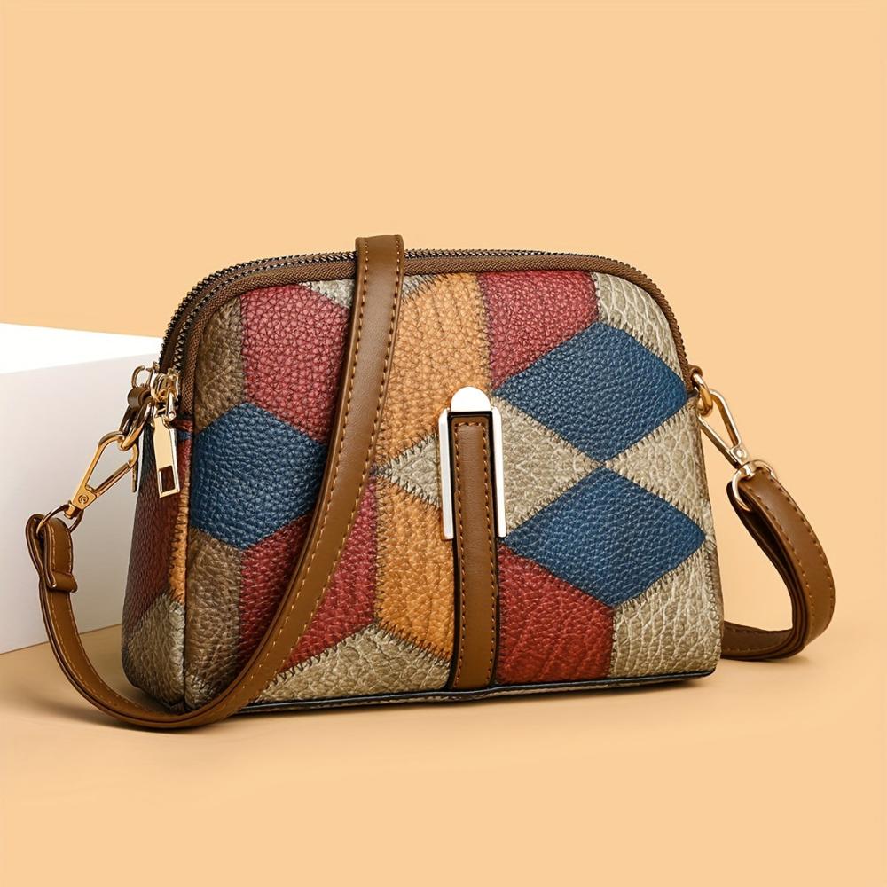 Angélique | Sac bandoulière mini en patchwork