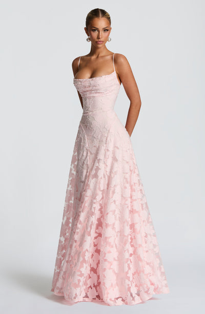 Céphise | Robe longue en dentelle délicate