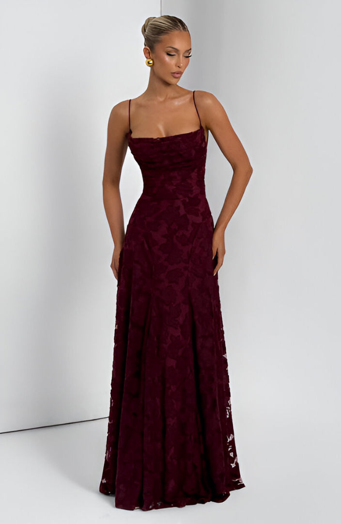 Céphise | Robe longue en dentelle délicate