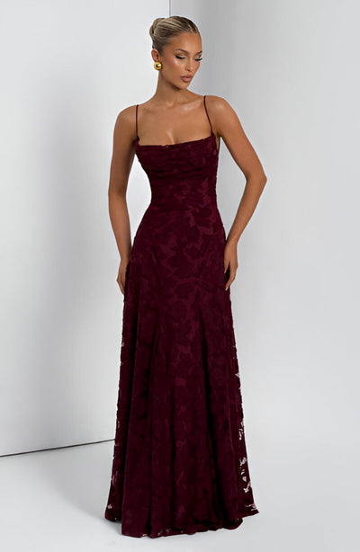 Céphise | Robe longue en dentelle délicate