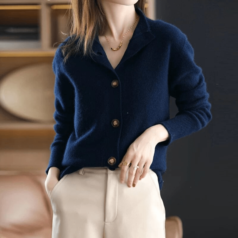 Philomène Rose | Gilet en Cachemire Tricoté