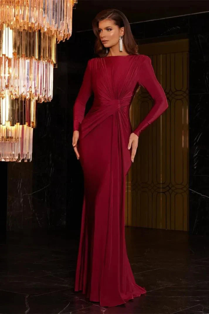 Aurélia | Robe Maxi à Manches Longues et Twist Front