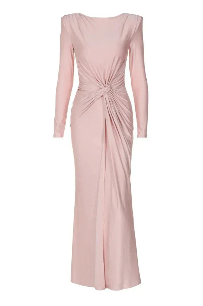 Aurélia | Robe Maxi à Manches Longues et Twist Front