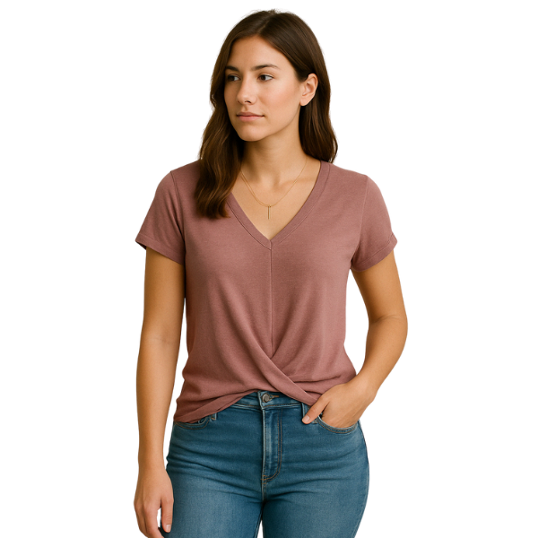 Milana | T-shirt décontracté avec décolleté en V