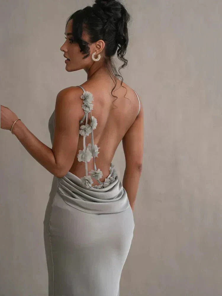 Anaïse | Robe de Soirée en Soie Luxueuse avec Volants