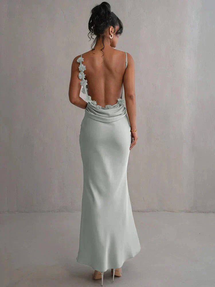 Anaïse | Robe de Soirée en Soie Luxueuse avec Volants