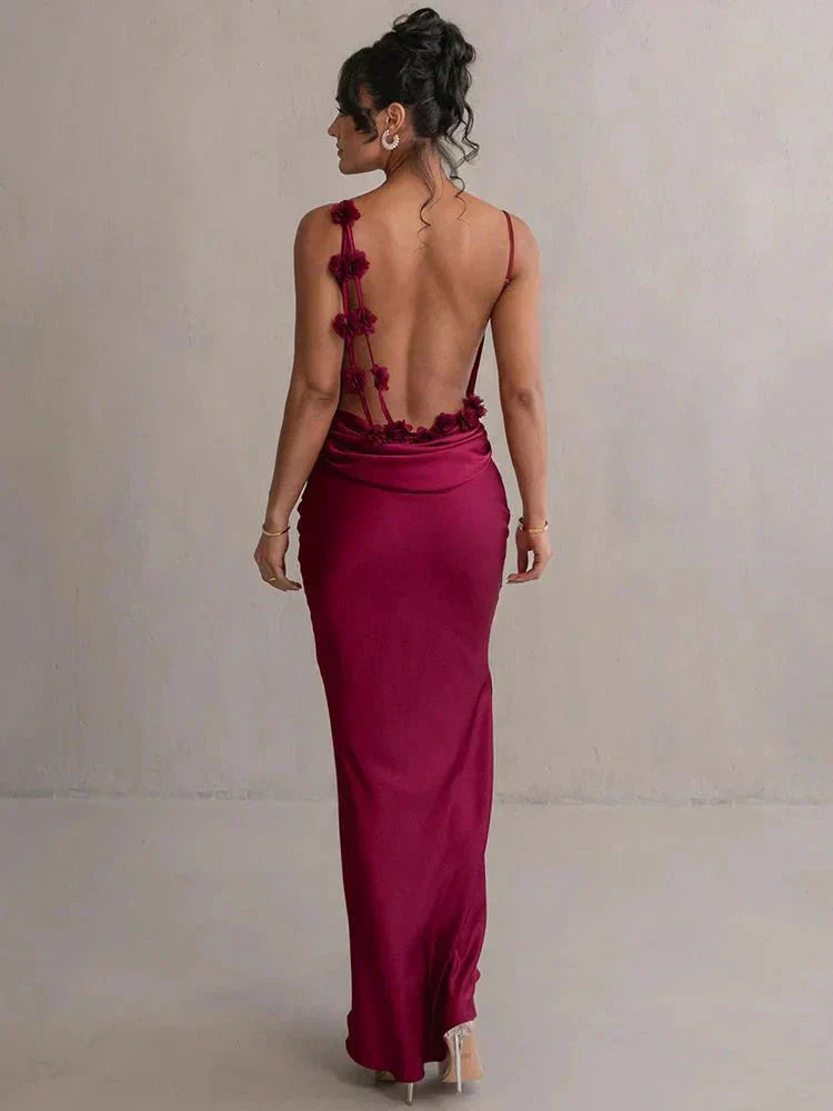 Anaïse | Robe de Soirée en Soie Luxueuse avec Volants