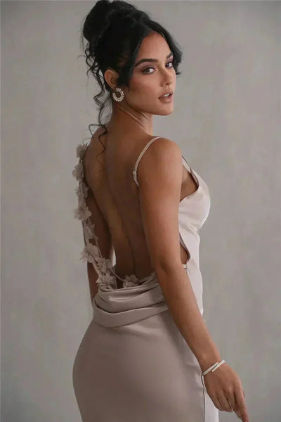 Anaïse | Robe de Soirée en Soie Luxueuse avec Volants