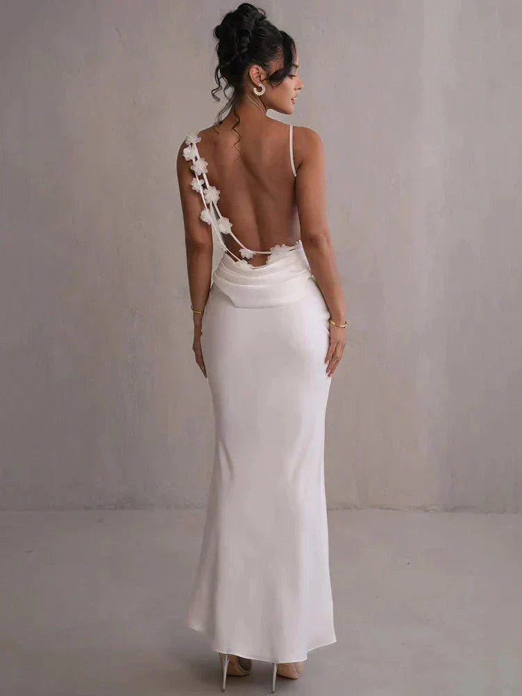 Anaïse | Robe de Soirée en Soie Luxueuse avec Volants