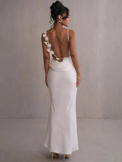 Anaïse | Robe de Soirée en Soie Luxueuse avec Volants