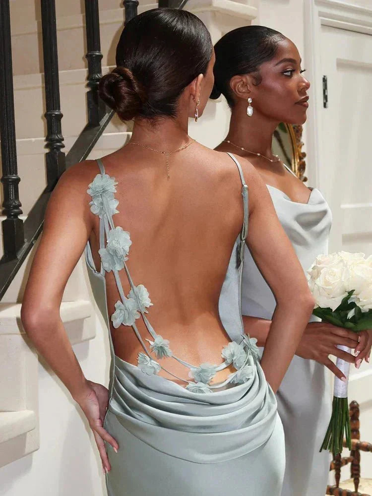 Anaïse | Robe de Soirée en Soie Luxueuse avec Volants