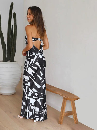 Armelle | Maxi Robe Longue en Soie Sans Bretelles