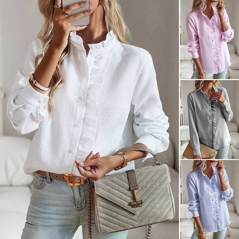 Coralie | Chemise Confortable à Manches Longues