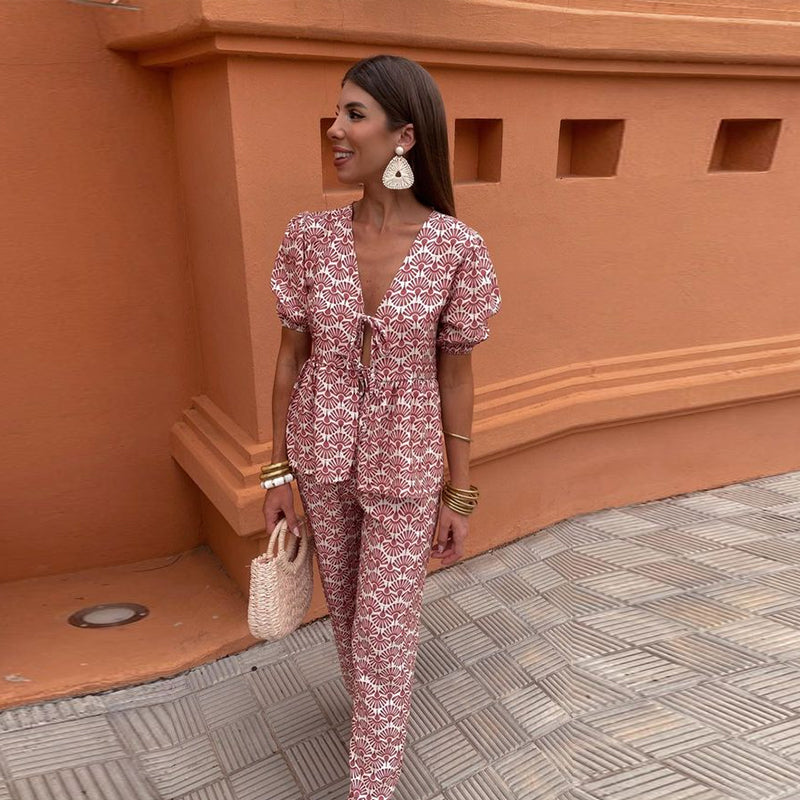 Blandine | Ensemble Casual Imprimé