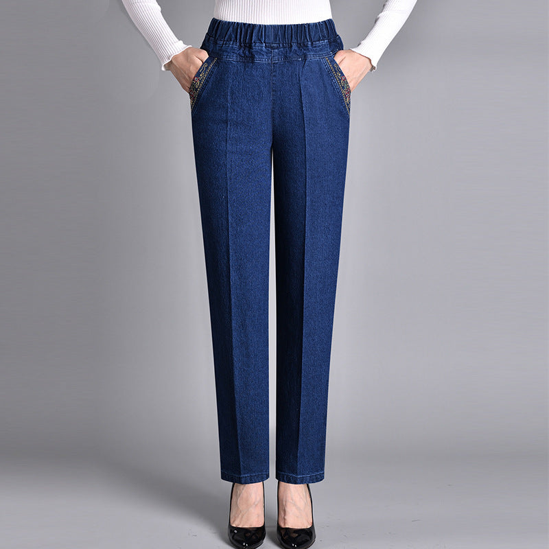 Romilda | Jeans Femme à Taille Élastique