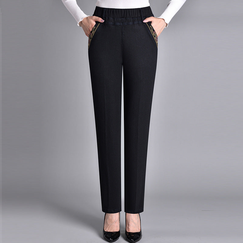 Romilda | Jeans Femme à Taille Élastique