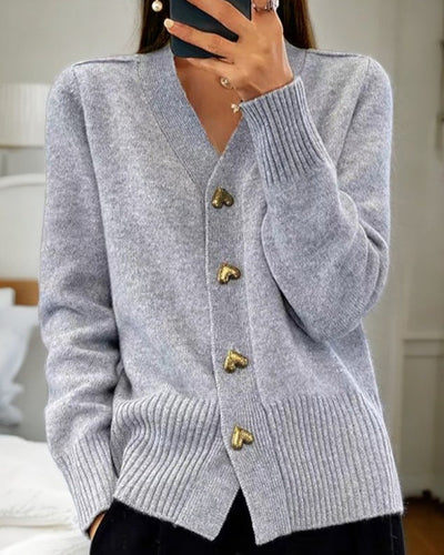 Cassandre | Cardigan Élégant avec Boutons en Cœur