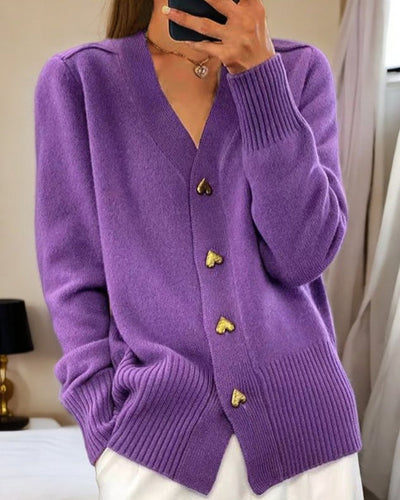 Cassandre | Cardigan Élégant avec Boutons en Cœur