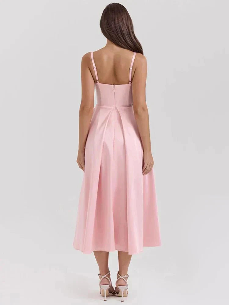 Maïa | Robe en Satin Luxe avec Bretelles Spaghetti