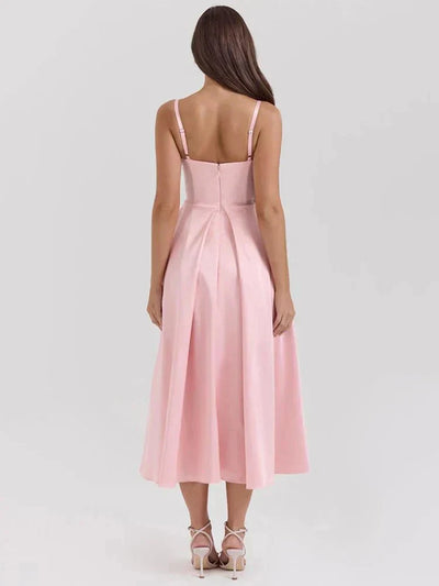 Maïa | Robe en Satin Luxe avec Bretelles Spaghetti